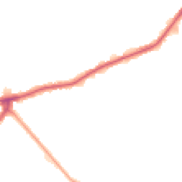 Night-time road noise heatmap for RM9 5HR