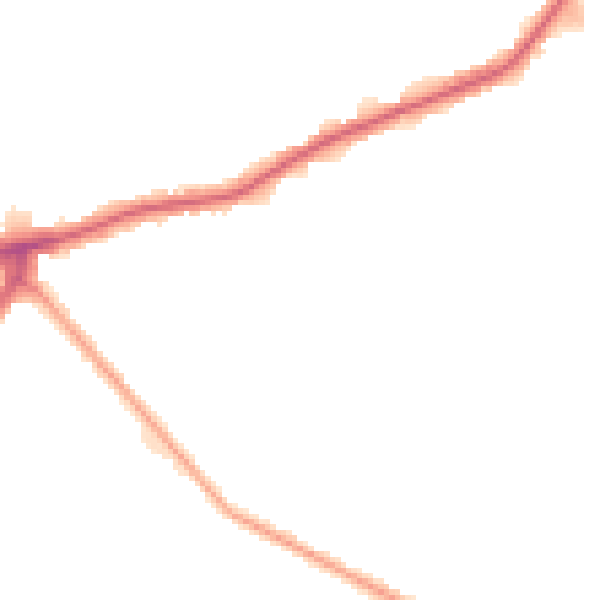 Night-time road noise heatmap for RM9 5HT