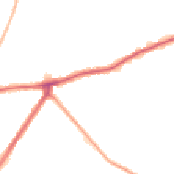 Night-time road noise heatmap for RM9 5LT