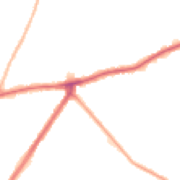 Night-time road noise heatmap for RM9 5NH