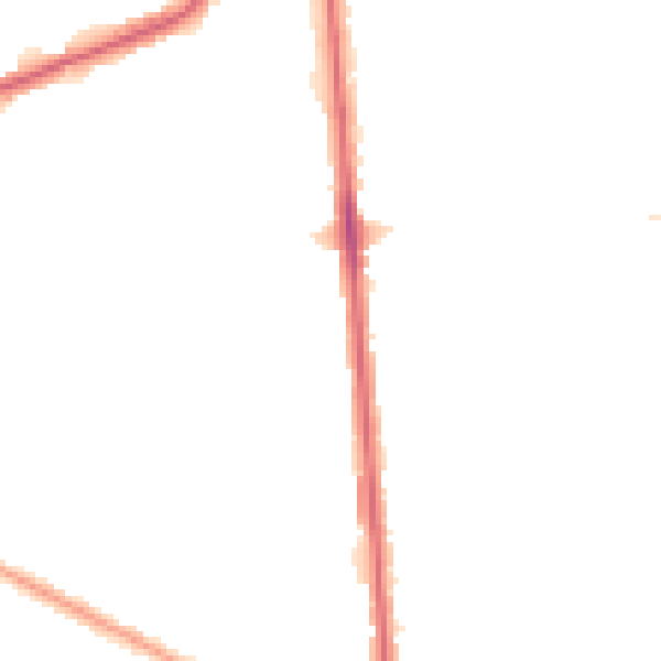 Night-time road noise heatmap for RM9 5XA