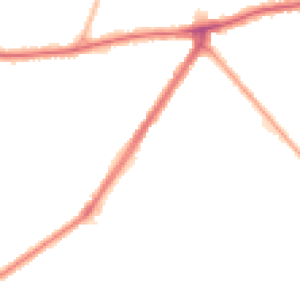 Night-time road noise heatmap for RM9 5YB