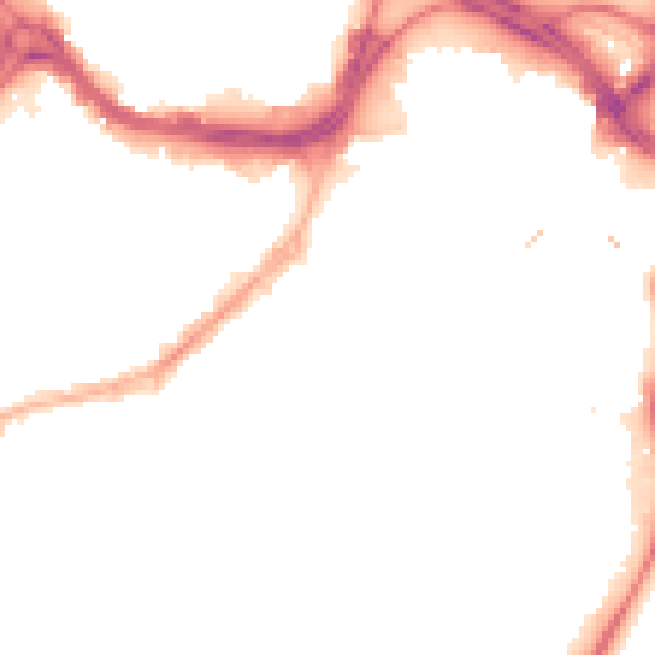 Night-time road noise heatmap for S1 1GN