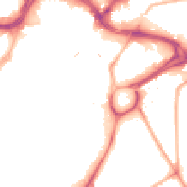 Night-time road noise heatmap for S1 2AR