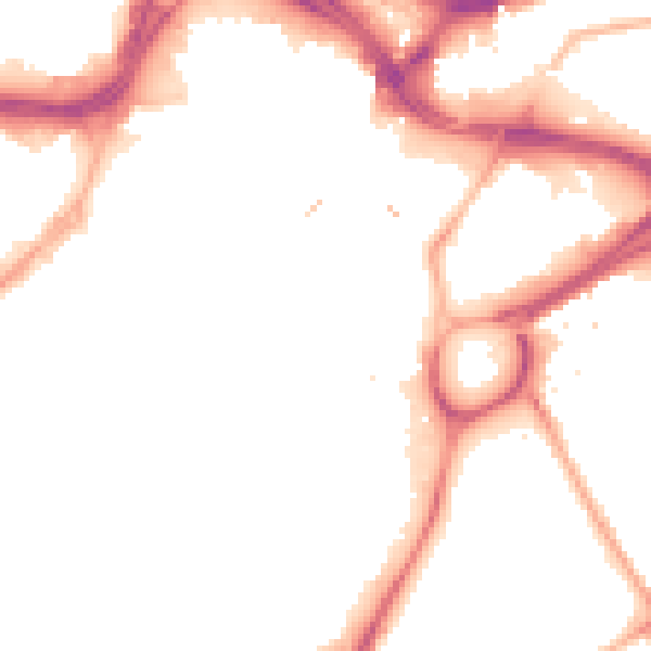 Night-time road noise heatmap for S1 2AX