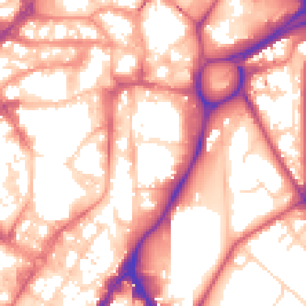 Daytime road noise heatmap for S1 2BD