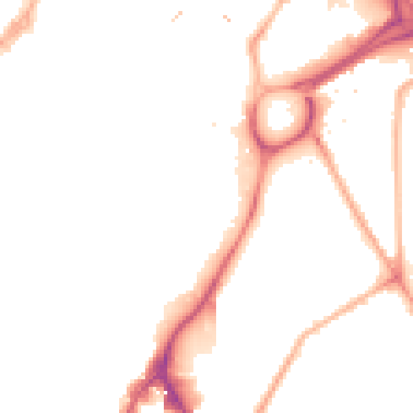 Night-time road noise heatmap for S1 2BG