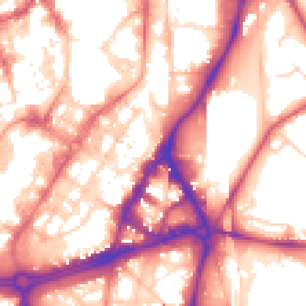 Daytime road noise heatmap for S1 2BX