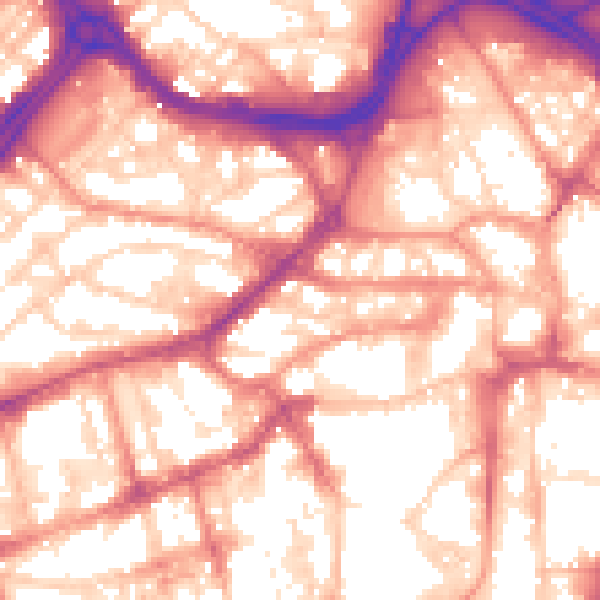 Daytime road noise heatmap for S1 2DD