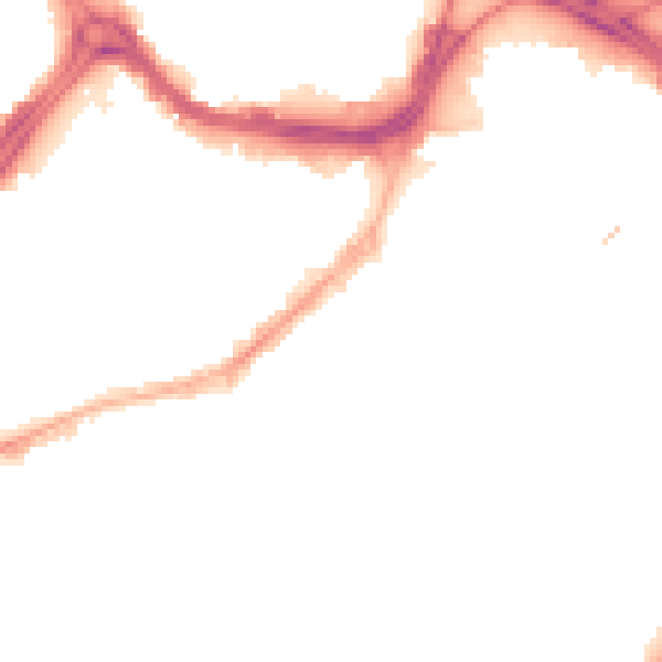 Night-time road noise heatmap for S1 2DD