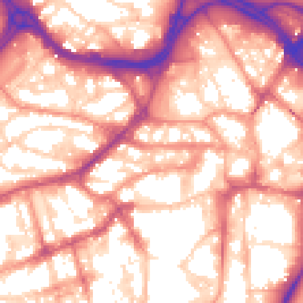 Daytime road noise heatmap for S1 2DF