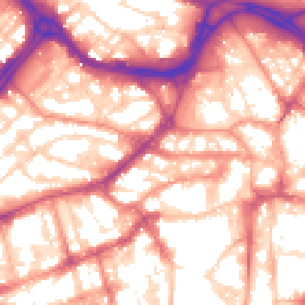 Daytime road noise heatmap for S1 2DU