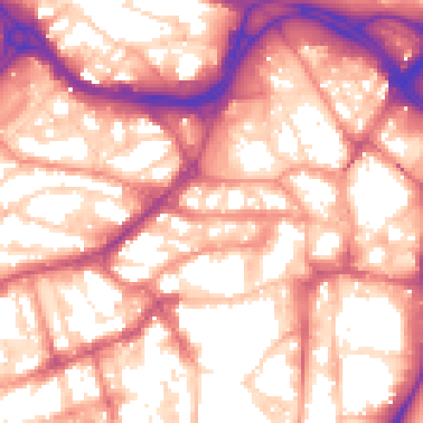Daytime road noise heatmap for S1 2DW