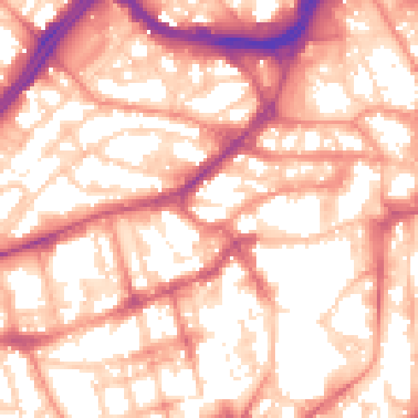 Daytime road noise heatmap for S1 2EA