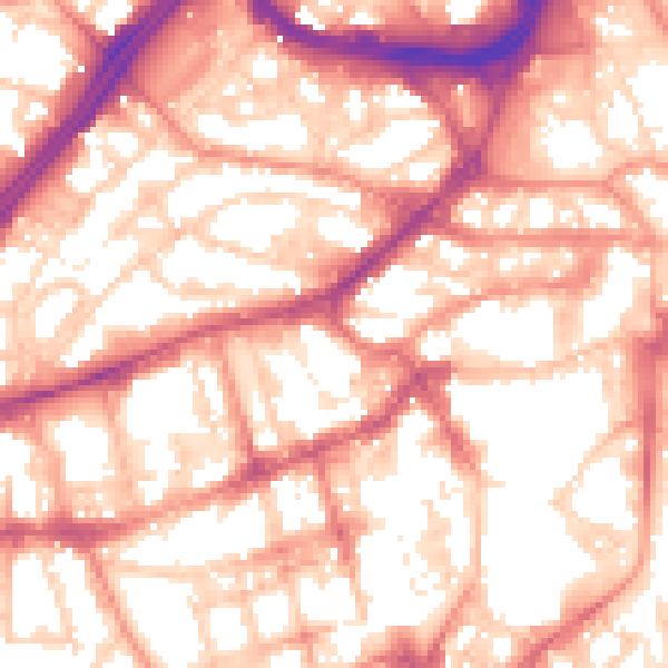 Daytime road noise heatmap for S1 2EB