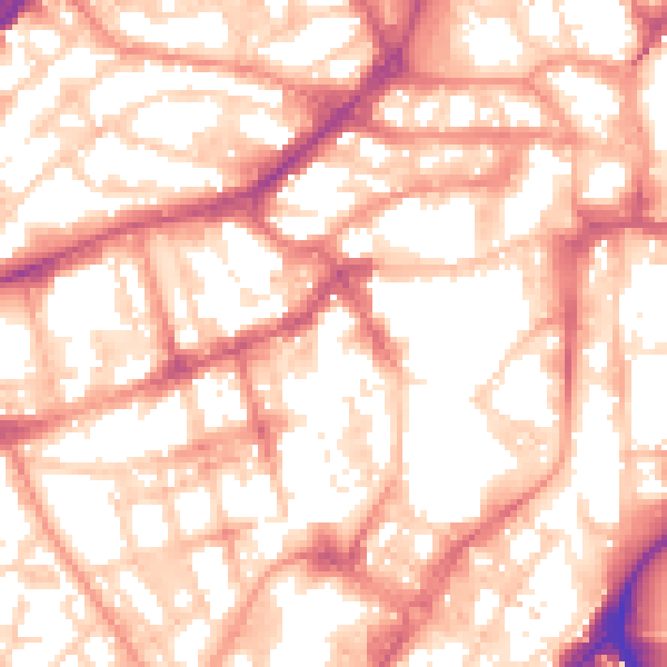 Daytime road noise heatmap for S1 2FG