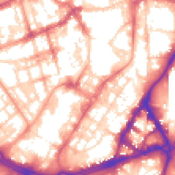Daytime road noise heatmap for S1 2FU
