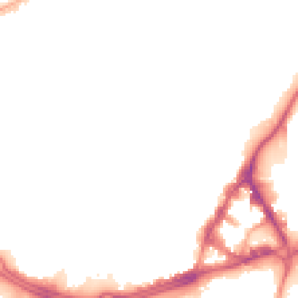 Night-time road noise heatmap for S1 2FU