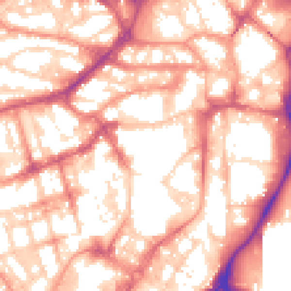 Daytime road noise heatmap for S1 2HE