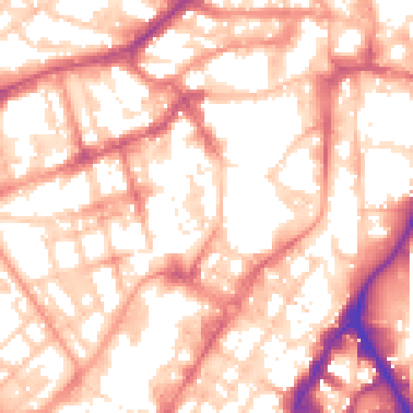 Daytime road noise heatmap for S1 2HF