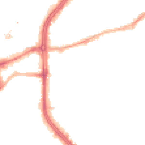 Night-time road noise heatmap for S1 4DA