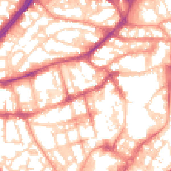 Daytime road noise heatmap for S1 4EJ