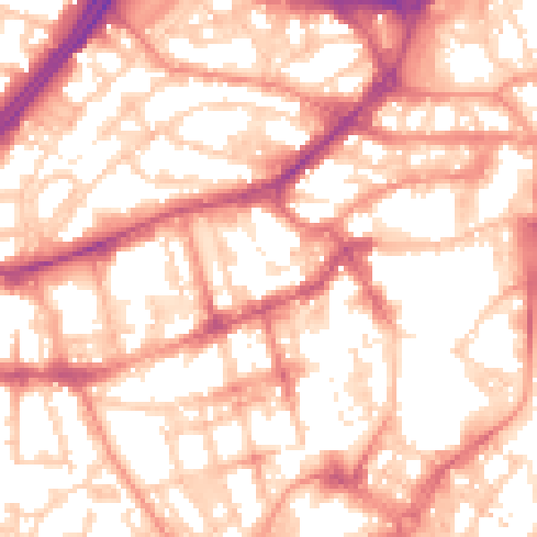 Daytime road noise heatmap for S1 4EL