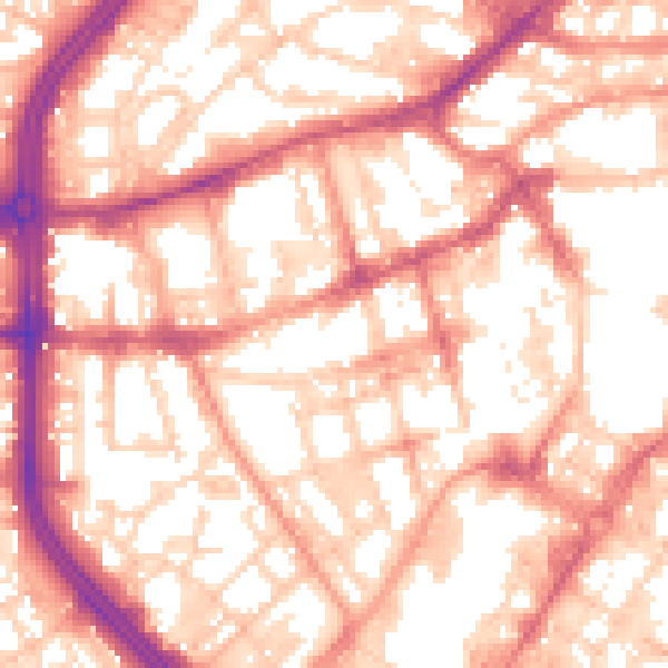 Daytime road noise heatmap for S1 4GH