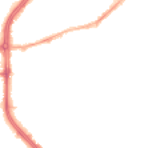 Night-time road noise heatmap for S1 4GH