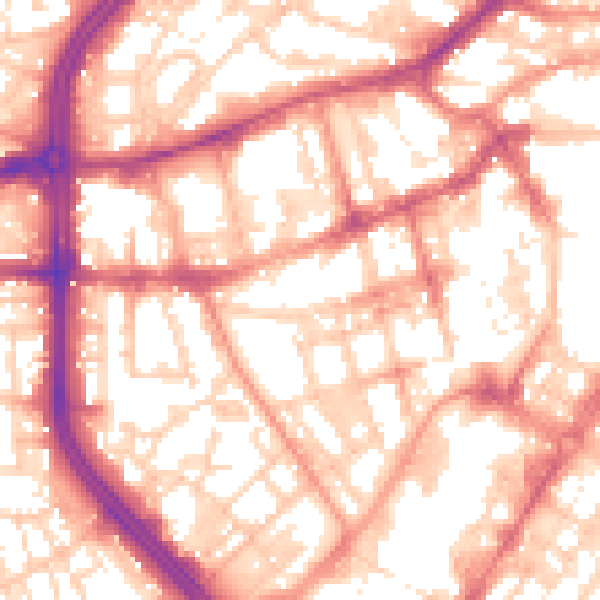Daytime road noise heatmap for S1 4GY