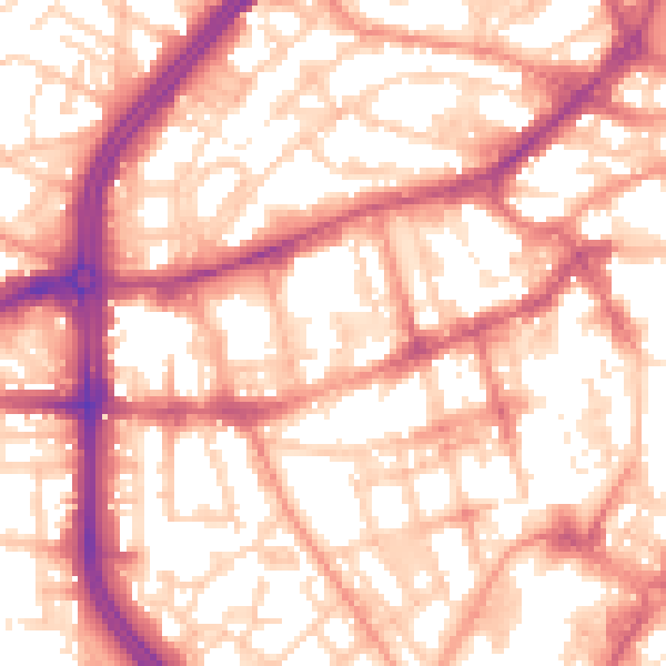 Daytime road noise heatmap for S1 4ND