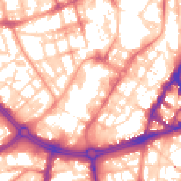 Daytime road noise heatmap for S1 4PF