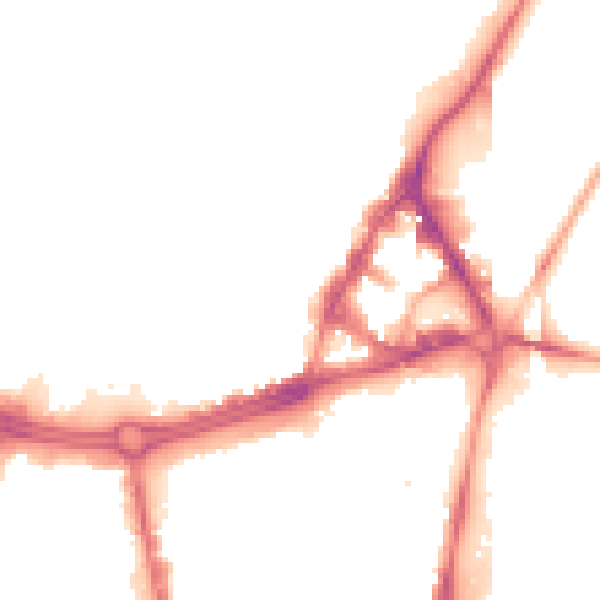 Night-time road noise heatmap for S1 4QF