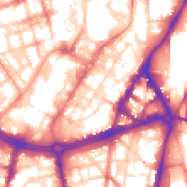 Daytime road noise heatmap for S1 4RE