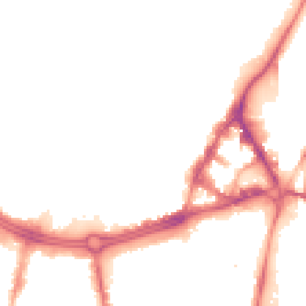 Night-time road noise heatmap for S1 4RE