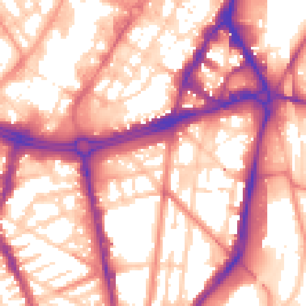 Daytime road noise heatmap for S1 4SZ