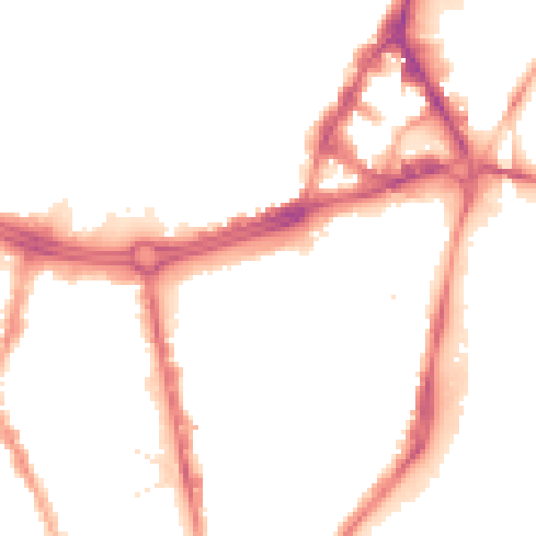Night-time road noise heatmap for S1 4SZ