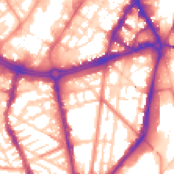 Daytime road noise heatmap for S1 4TA