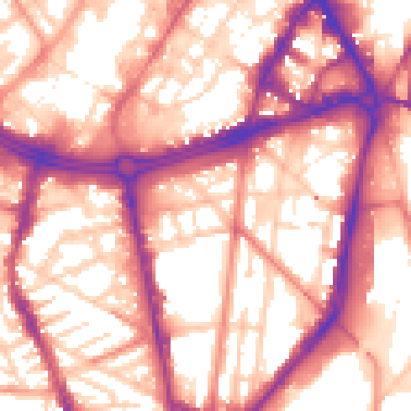 Daytime road noise heatmap for S1 4TL