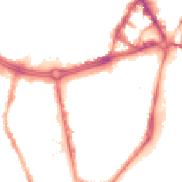 Night-time road noise heatmap for S1 4TL