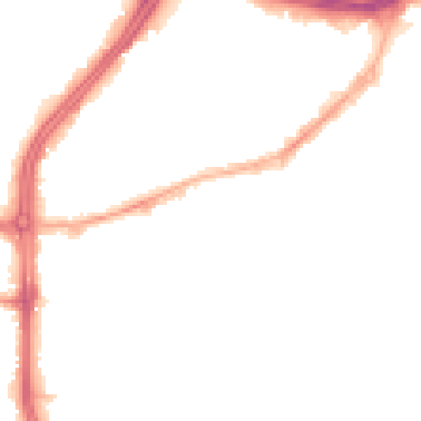 Night-time road noise heatmap for S1 4TT