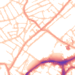 Daytime road noise heatmap for S10 1DJ