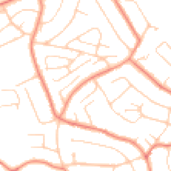 Daytime road noise heatmap for S10 4FP