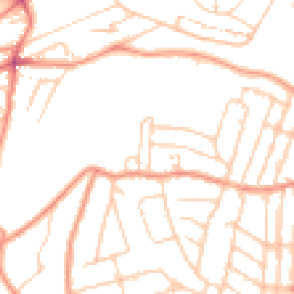 Daytime road noise heatmap for S11 7BE