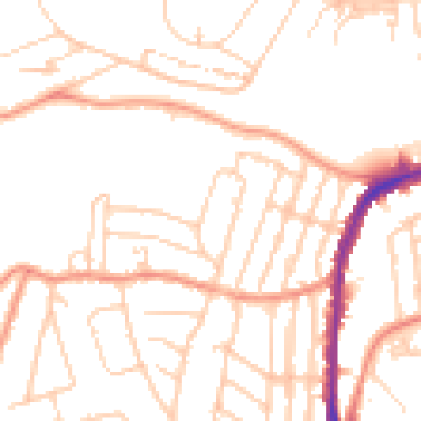 Daytime road noise heatmap for S11 7BH