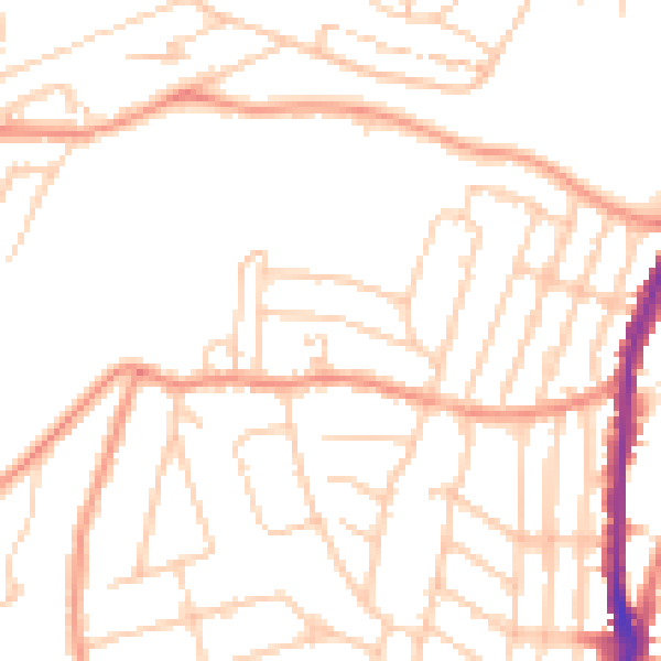 Daytime road noise heatmap for S11 7BL