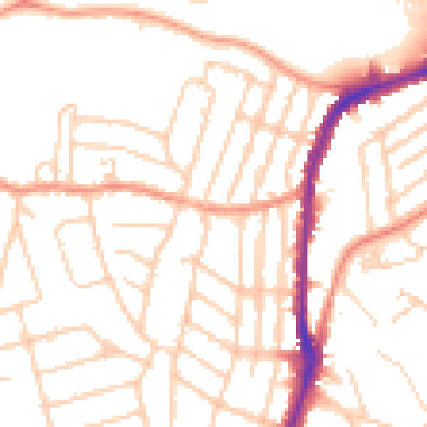 Daytime road noise heatmap for S11 7BP