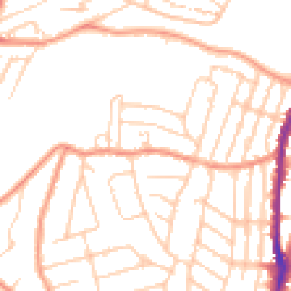 Daytime road noise heatmap for S11 7BR