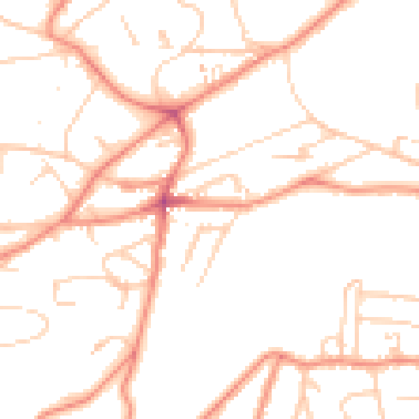 Daytime road noise heatmap for S11 7EB