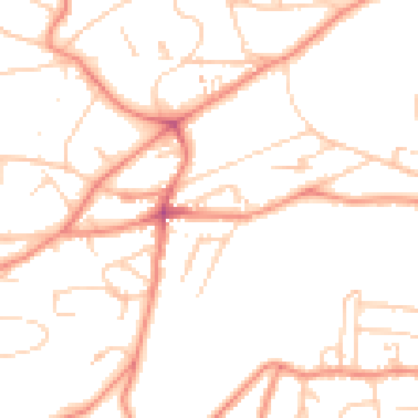 Daytime road noise heatmap for S11 7ED